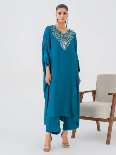 2 Piece Silk Suit-Embellished