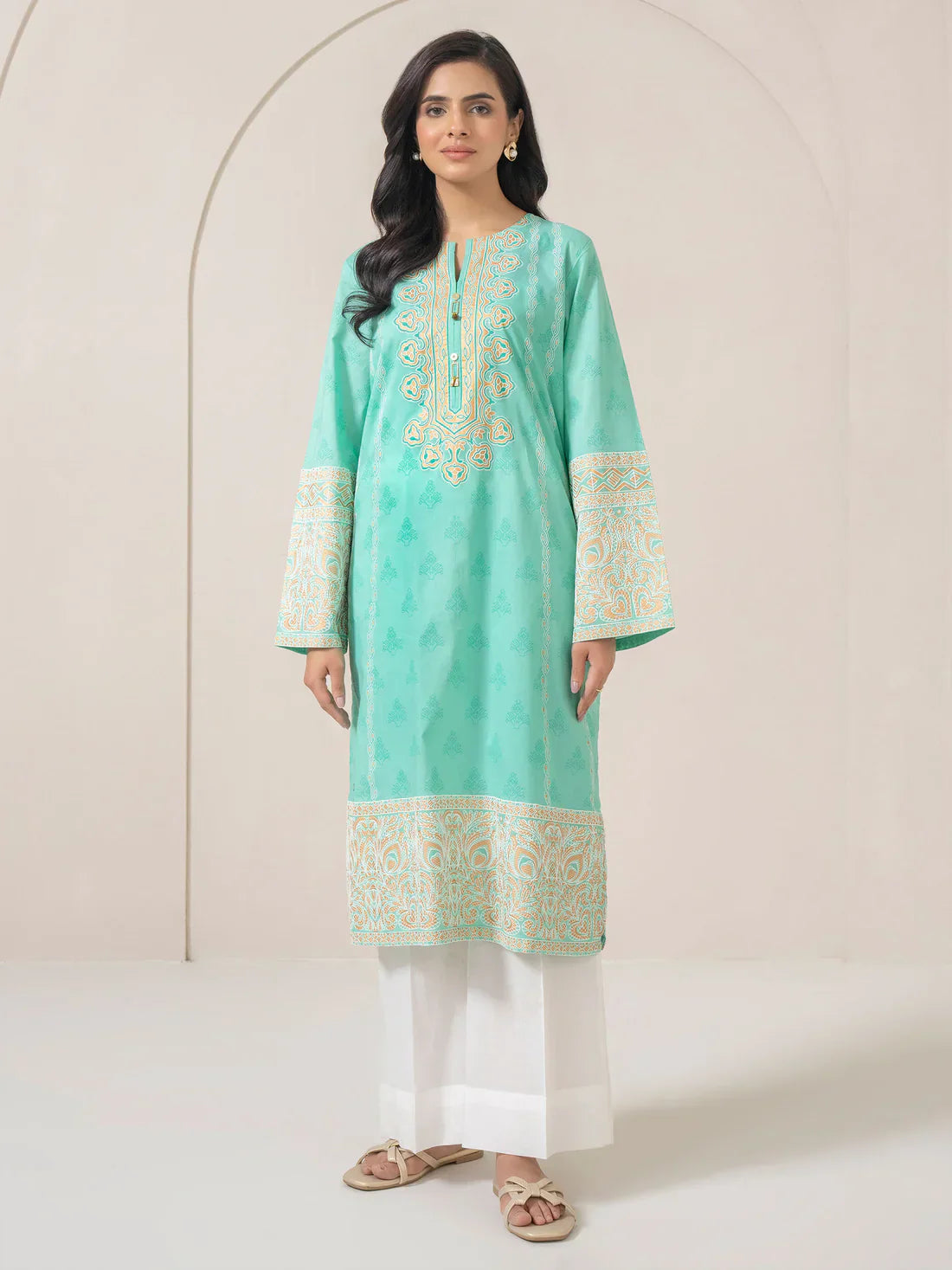 Lawn Shirt-Paste Print (Pret)