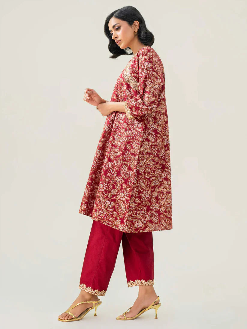 2 Piece Lawn Suit-Embroidered