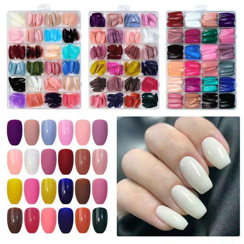 576 Pcs Nails Kitt (24 PCS) Colorful Nails